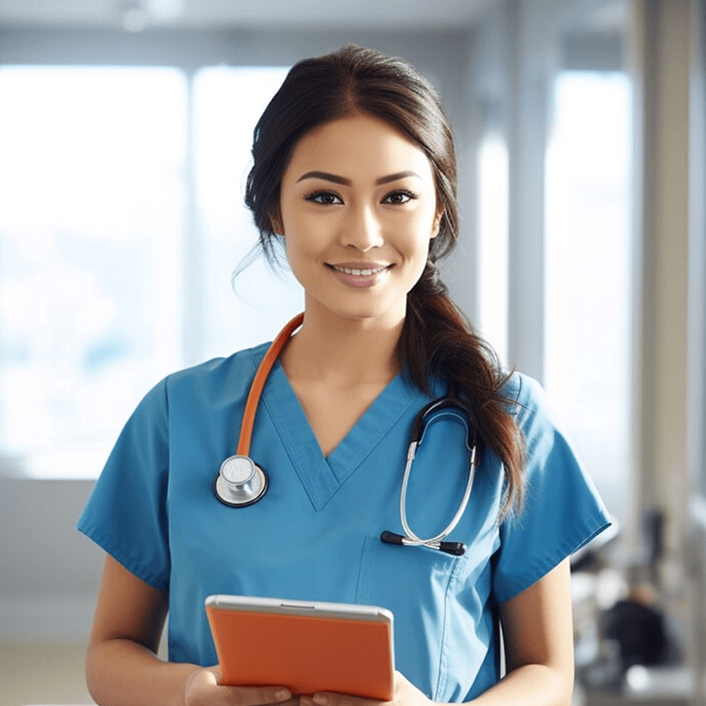 Smiling dental professional